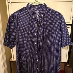 Club Room Navy Geometric Button Down Shirt